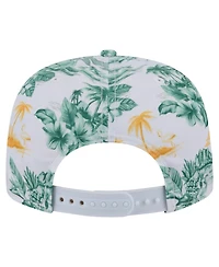 New Era Men's White Athletics Printed Island Golfer Snapback Hat