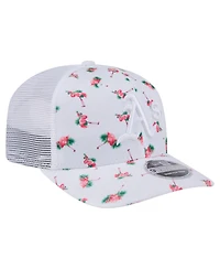 New Era Men's White Athletics Flamingo Mesh Back 9SEVENTY Stretch-Snap Hat