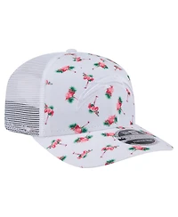 New Era Men's White Los Angeles Chargers Adventure Flamingo Pattern 9SEVENTY Stretch Snap Hat