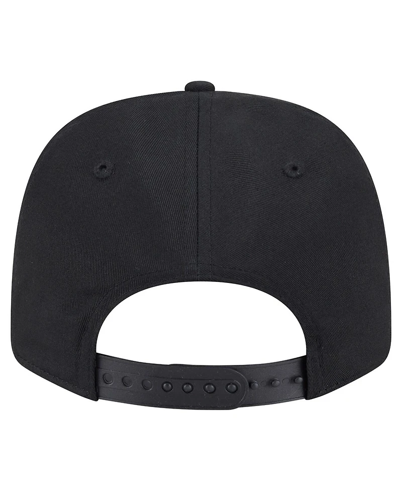 New Era Men's Black Colorado Rockies Circle Patch 9SEVENTY Stretch-Snap Hat
