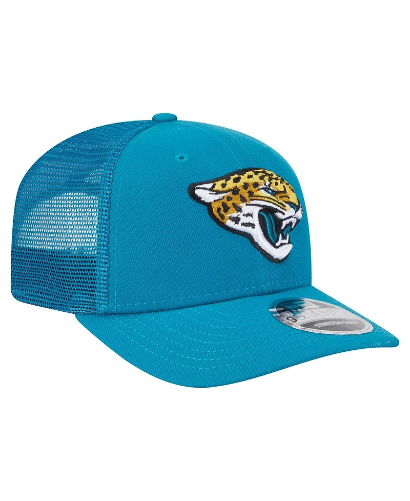 New Era Men's Teal Jacksonville Jaguars Main Trucker 9SEVENTY Stretch Snap Hat