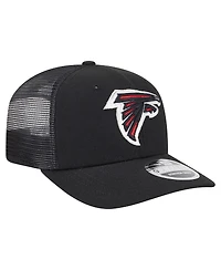 New Era Men's Black Atlanta Falcons Main Trucker 9SEVENTY Stretch Snap Hat