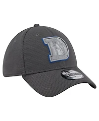 New Era Men's Graphite Denver Broncos Throwback Logo Main 39THIRTY Flex Hat