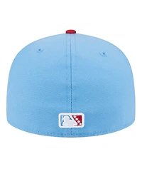 New Era Men's Light Blue Corpus Christi Hooks Authentic Collection 59FIFTY Fitted Hat