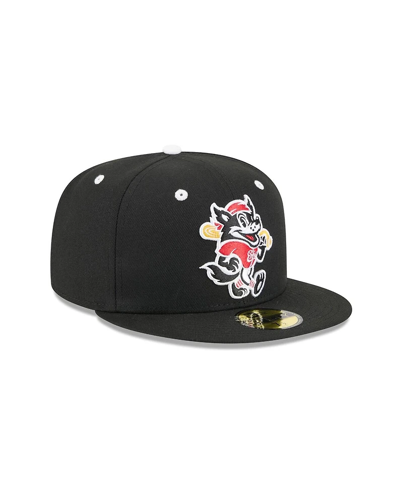 New Era Men's Black Erie SeaWolves Theme Nights 59FIFTY Fitted Hat