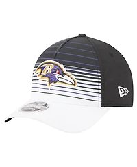 New Era Men's White/Black Baltimore Ravens Adventure Gradient 9FORTY M-Crown A-Frame Adjustable Hat