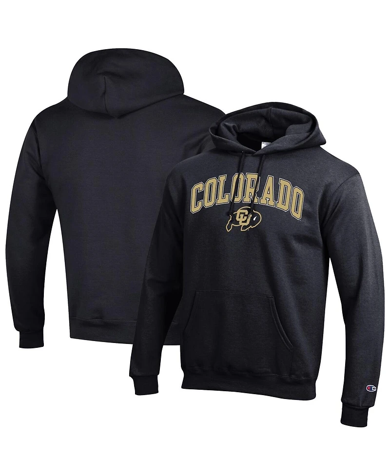 Champion Men's Black Colorado Buffaloes Arched Logo Fleece Pullover Hoodie