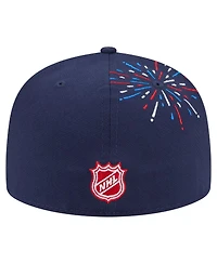 New Era Men's Navy Colorado Avalanche Americana Fireworks 59FIFTY Fitted Hat