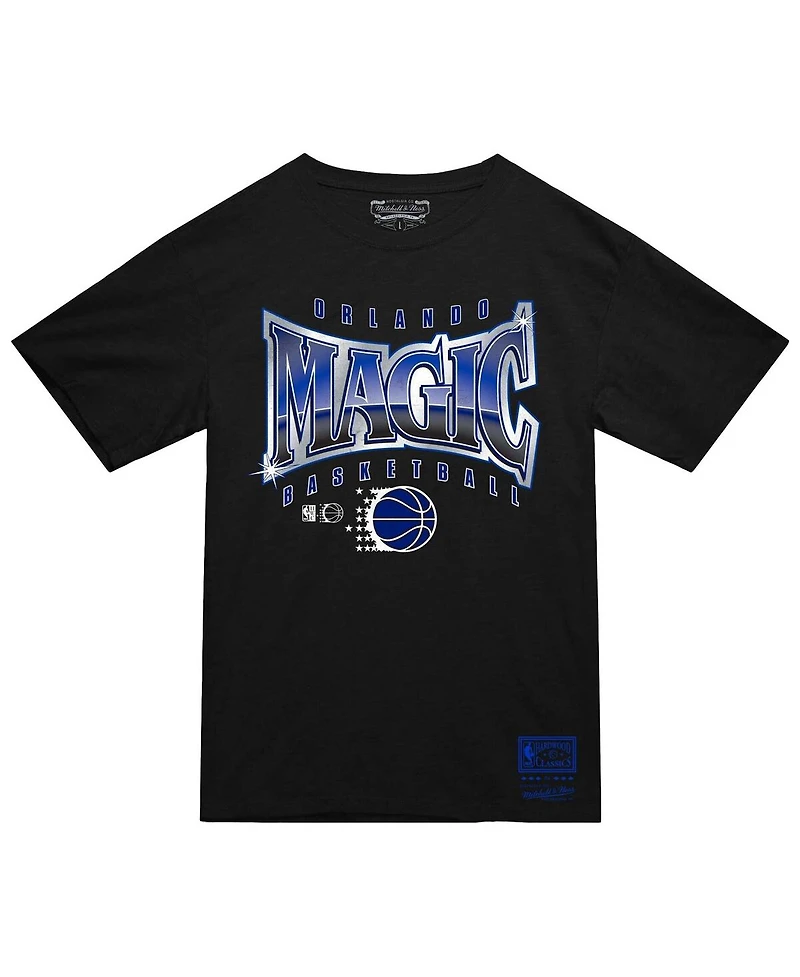 Mitchell & Ness Men's Black Orlando Magic Worldwide Collection Glow Up T-Shirt