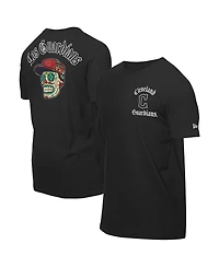 New Era Men's Black Cleveland Guardians Sugar Skulls T-Shirt