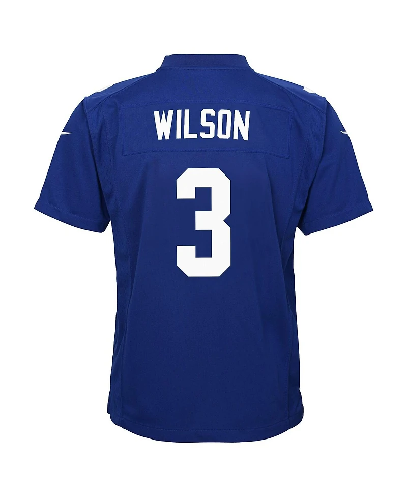 Nike Big Boys and Girls Russell Wilson Royal New York Giants Game Jersey