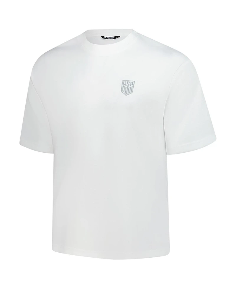 Levelwear Men's and Women's White Usmnt Luxe Signature Knit T-Shirt