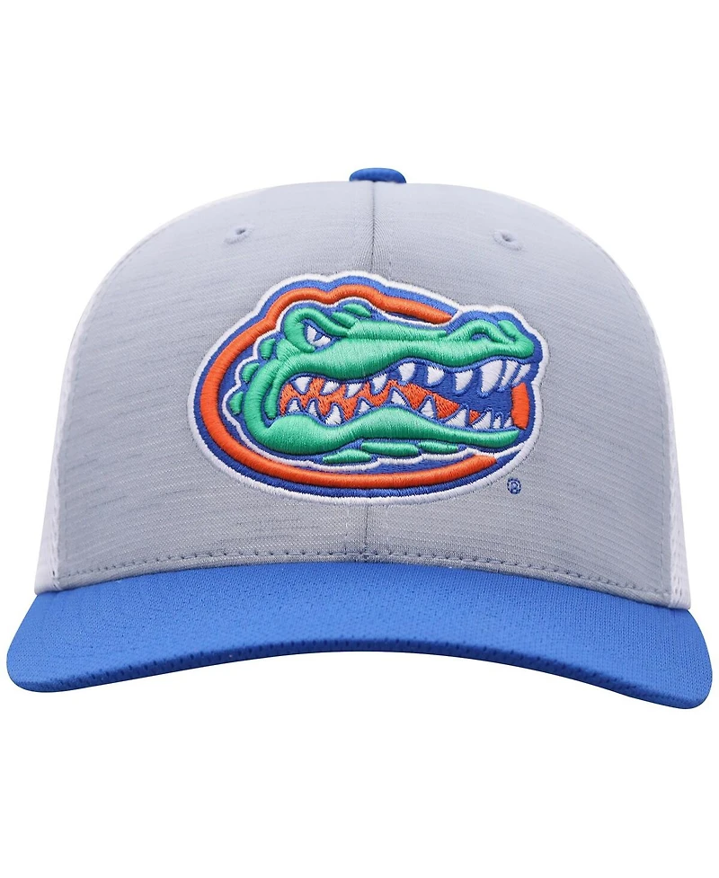 Top of the World Men's Heather Gray Florida Gators Stamp Three-Tone Flex Hat