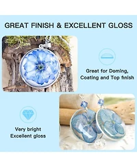 Uv Resin, 2 Pcs Upgrade Ultraviolet Epoxy Resin Crystal Clear Hard Glue Solar Cure Sunlight Activated Resin for Handmade Jewelry, Diy Craft Decoration