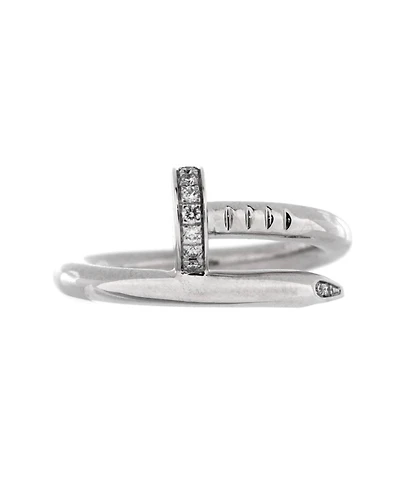 Pre-Owned Cartier Juste un Clou Ring 18K White Gold with Diamonds