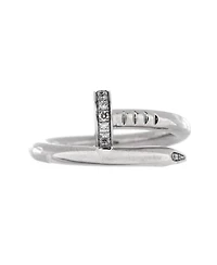 Pre-Owned Cartier Juste un Clou Ring 18K White Gold with Diamonds
