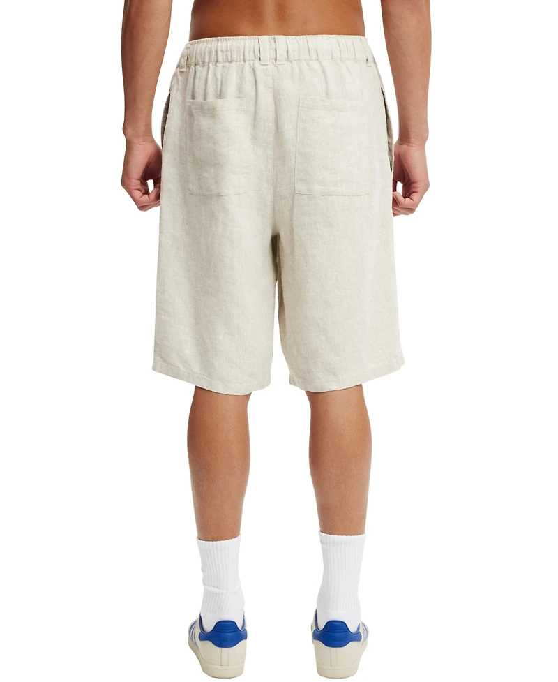 Cotton On Men's Baggy Linen Shorts