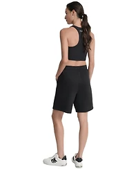 Dkny Sport Women's Relaxed-Fit Vented Bermuda Shorts