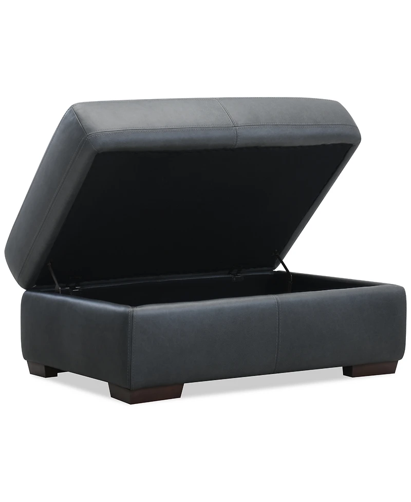 Ashlinn 43" Leather Storage Bench Ottoman, Exclusively at Macy's