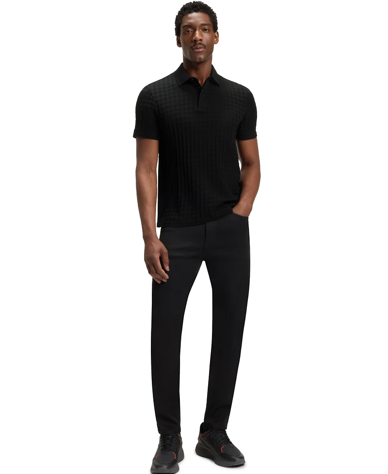 Porsche x Boss Mercerized Cotton Houndstooth Polo shirt