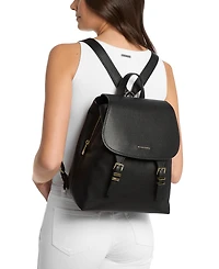 Michael Michael Kors Quinn Medium Leather Flap Backpack