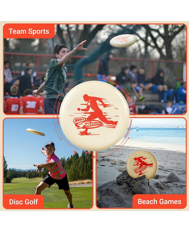 Wham-o Frisbee All Sport Disc 140g, 9.85 Inch, Durable and Non-Slip Grip for Outdoor Team Sports and Family Fun - 2 Pack