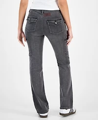 Madden Girl Juniors' Low Rise Cargo Bootcut Jeans