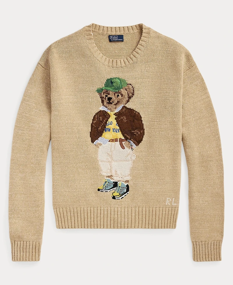 Polo Ralph Lauren Women's Bear Cotton Crewneck Sweater