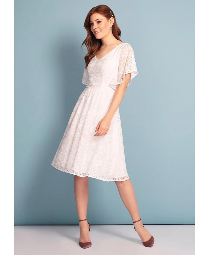 Alie Street London Women's Beth Kimono Dress (Ivory White)