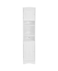Casainc 66.9"H Tall Corner Cabinet with 2 Doors, Adjustable Shelves, Multi-Functional Storage
