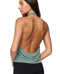 Edikted Women's Rhia Cowl Neck Halter Top