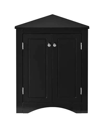 Casainc 31.5"H Triangle Corner Cabinet, Adjustable Shelves