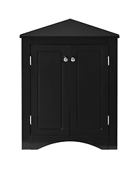 Casainc 31.5"H Triangle Corner Cabinet, Adjustable Shelves