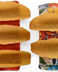 Prepara 4-Piece Multi Taco Holder + Chip and Dip Bundle