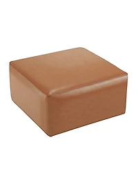 Modern Faux Leather Ottoman Square Footrest with Foam Cushion Modular Sectional Ottoman for Living Room Seating or Coffee Table Use-The Pop Home