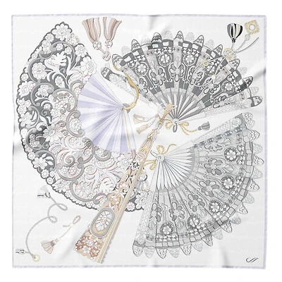 Venetian Fan - Silk Bandana for Women