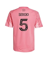 Adidas Big Boys and Girls Sergio Busquets Light Pink Inter Miami Cf 2025 Euforia Replica Player Jersey