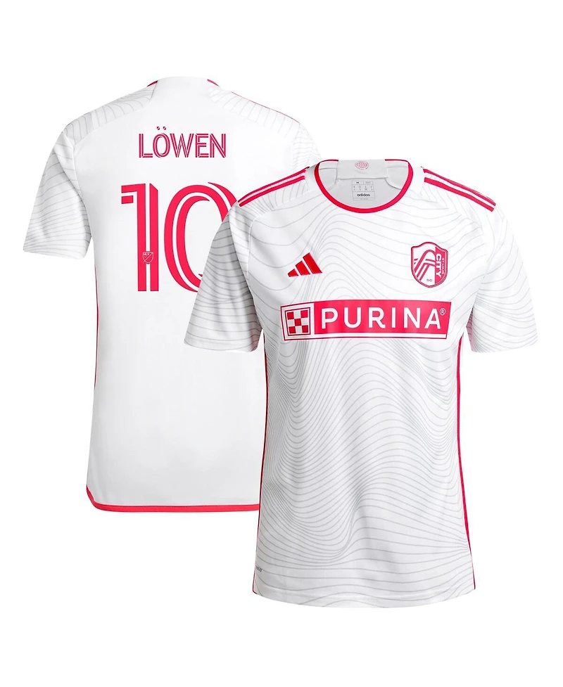 Adidas Men's Eduard Lowen White St. Louis City Sc 2024 The Confluence Kit Replica Player Jersey