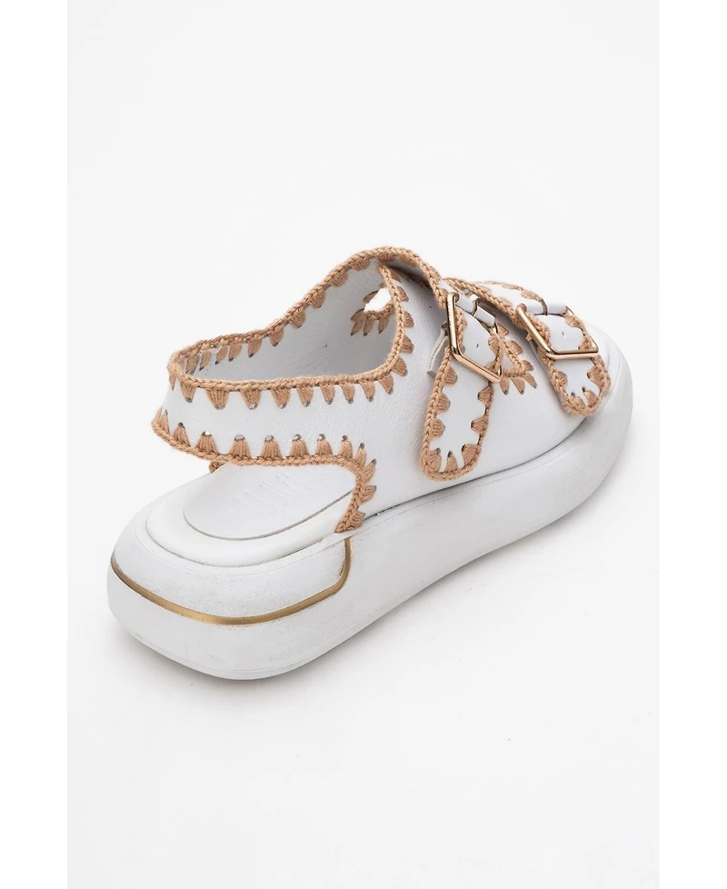 Douro Braided Rope Strap Leather Sandal (Women)