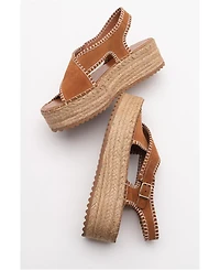 Forever & Always Shoes Bellezza Leather Platform Sandals