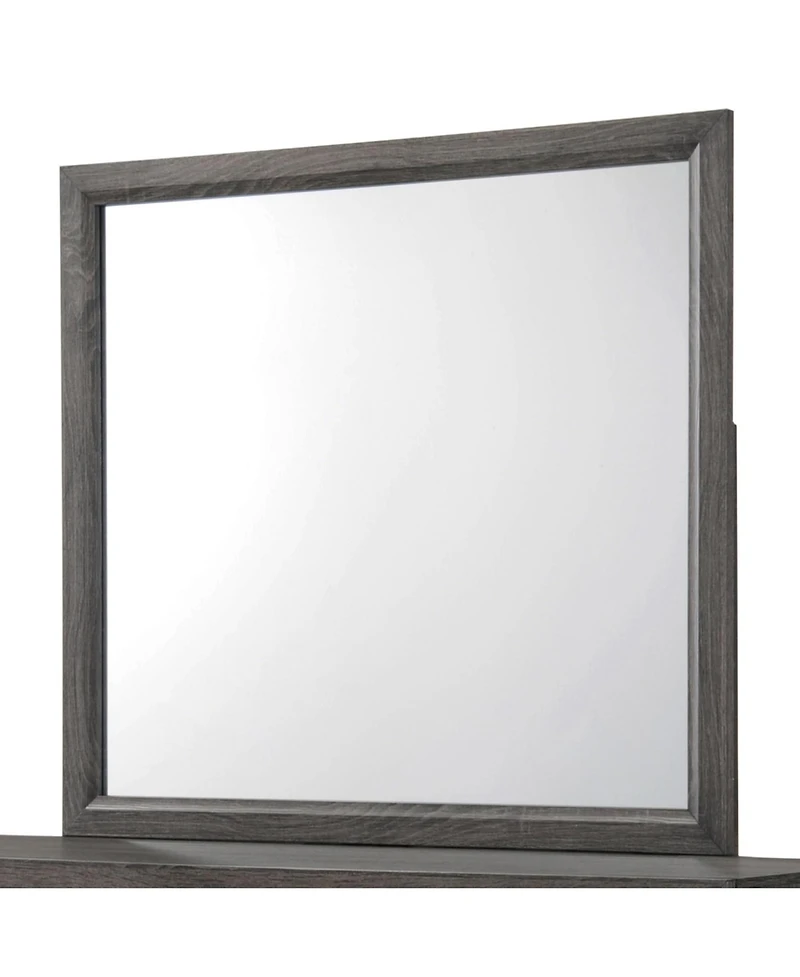 Kings Brand Furniture Ambroise Wood Dresser & Mirror, Gray/Black