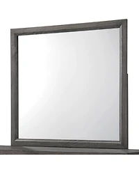 Kings Brand Furniture Ambroise Wood Dresser & Mirror, Gray/Black