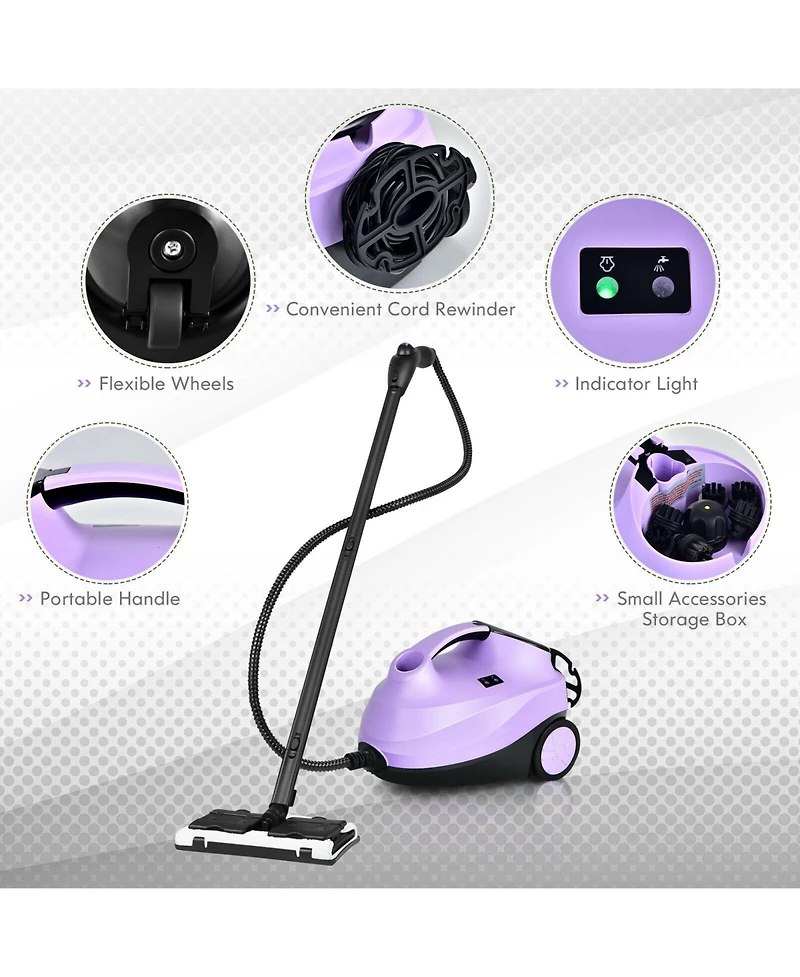 2000W Heavy Duty Multi-purpose Steam Cleaner Mop with Detachable Handheld Unit