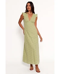 Petal and Pup Women's Ensley Flutter Sleeve Maxi Dress