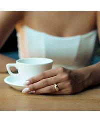 Spero London Celestial Star Sterling Silver Dome Ring With Stones