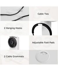 Electric Standing Desk with 3 Memory Height Settings and 2 Hanging Hooks & Cable Management