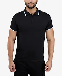 X-Ray Men's Short Sleeve Texture Rib Polo Shirt