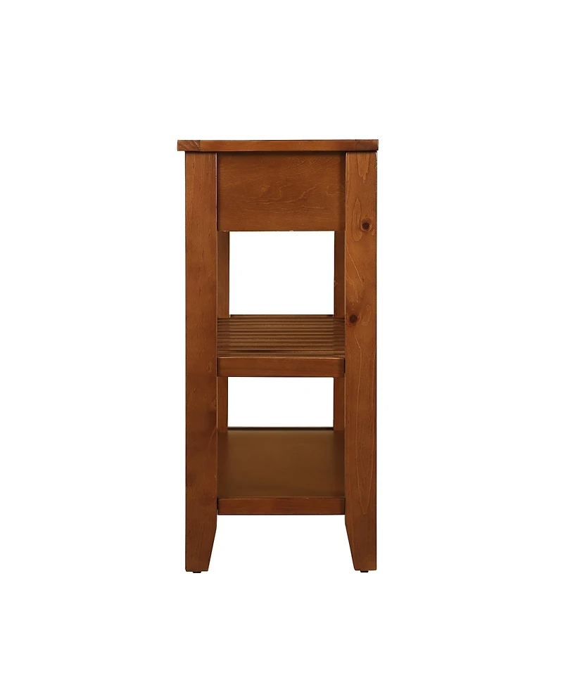 Streamdale Mid-Century Style Solid Wood Console Table with Storage