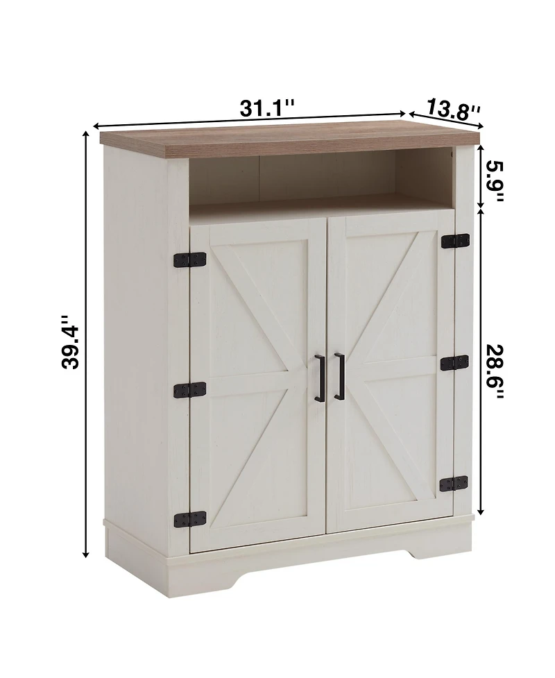 Streamdale 6-Tier Farmhouse Shoe Cabinet with Adjustable Shelf
