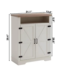 Streamdale 6-Tier Farmhouse Shoe Cabinet with Adjustable Shelf